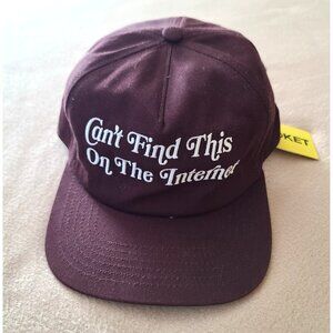 Market Dark Web Baseball Hat Cap Burgundy OS Unisex Retro Hipster NWOT